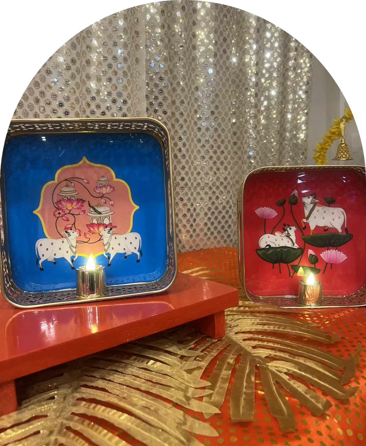 GettyImages-1350700705-1-1262x1536 (1) (1) Two square trays with a candle on top of them.