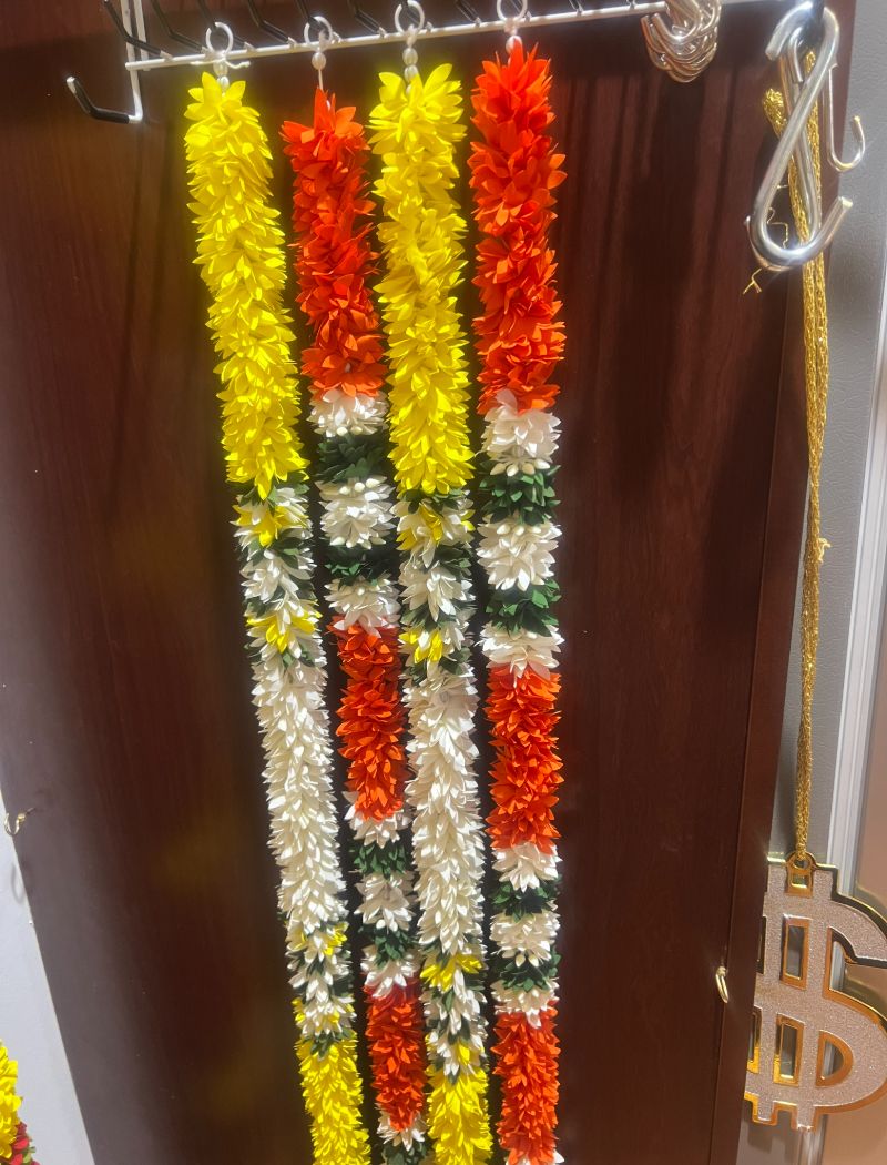 A door with many flowers on it