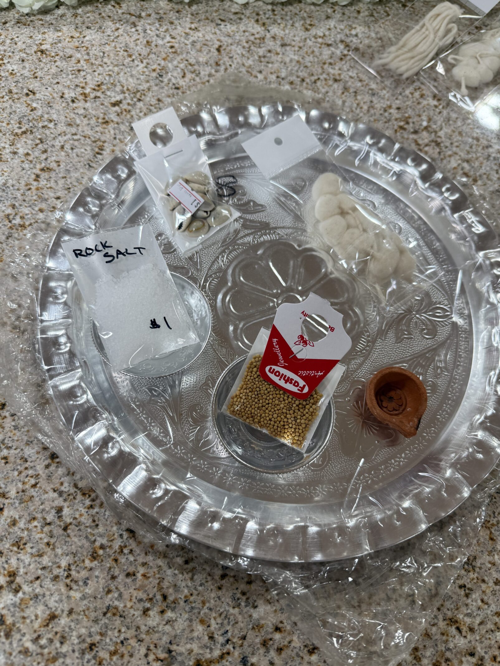 A plate with some food on it