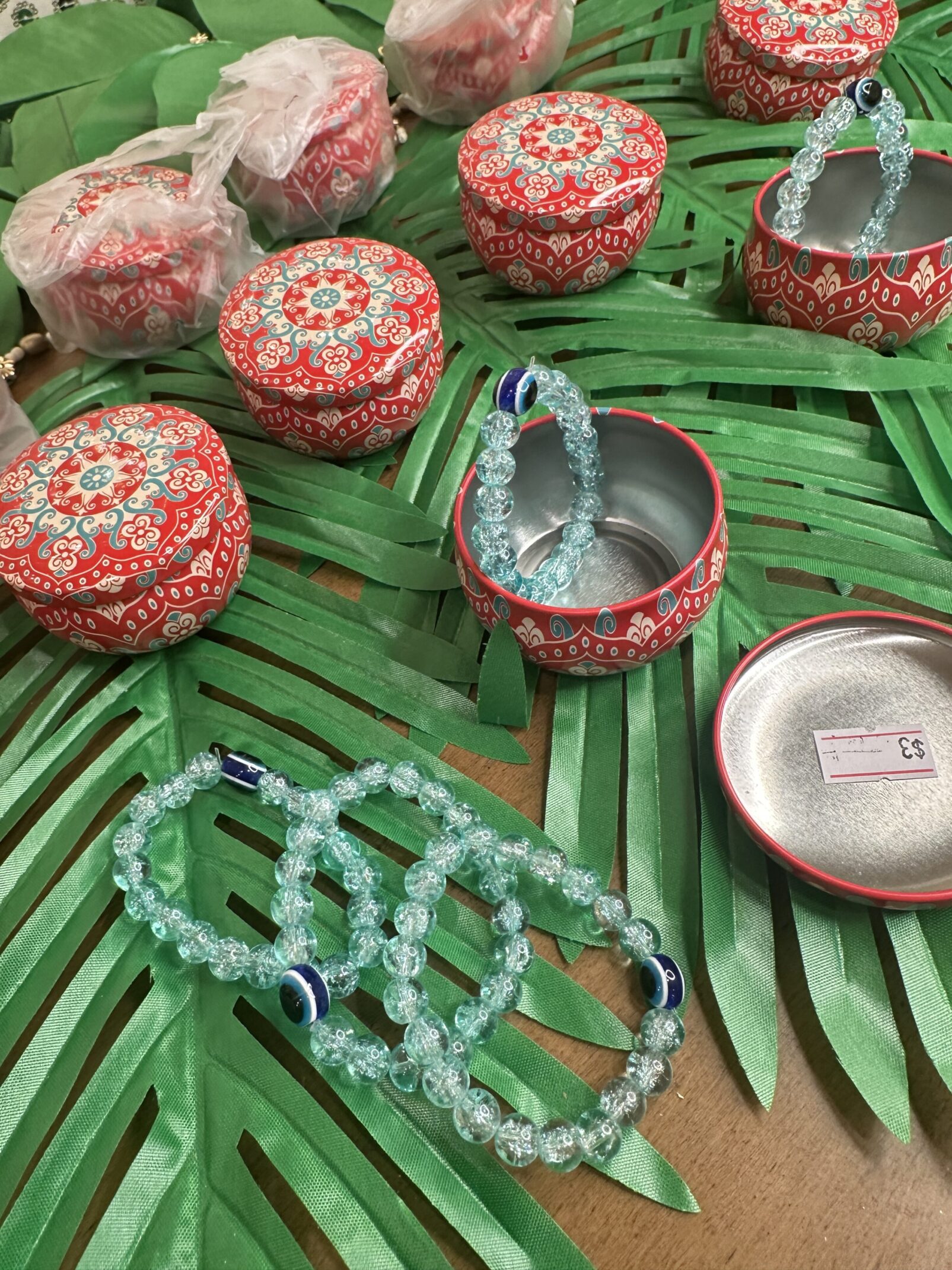 A table with many different items on it